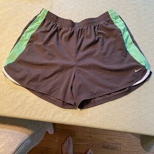Nike Gray and Green Running Shorts Size XL
